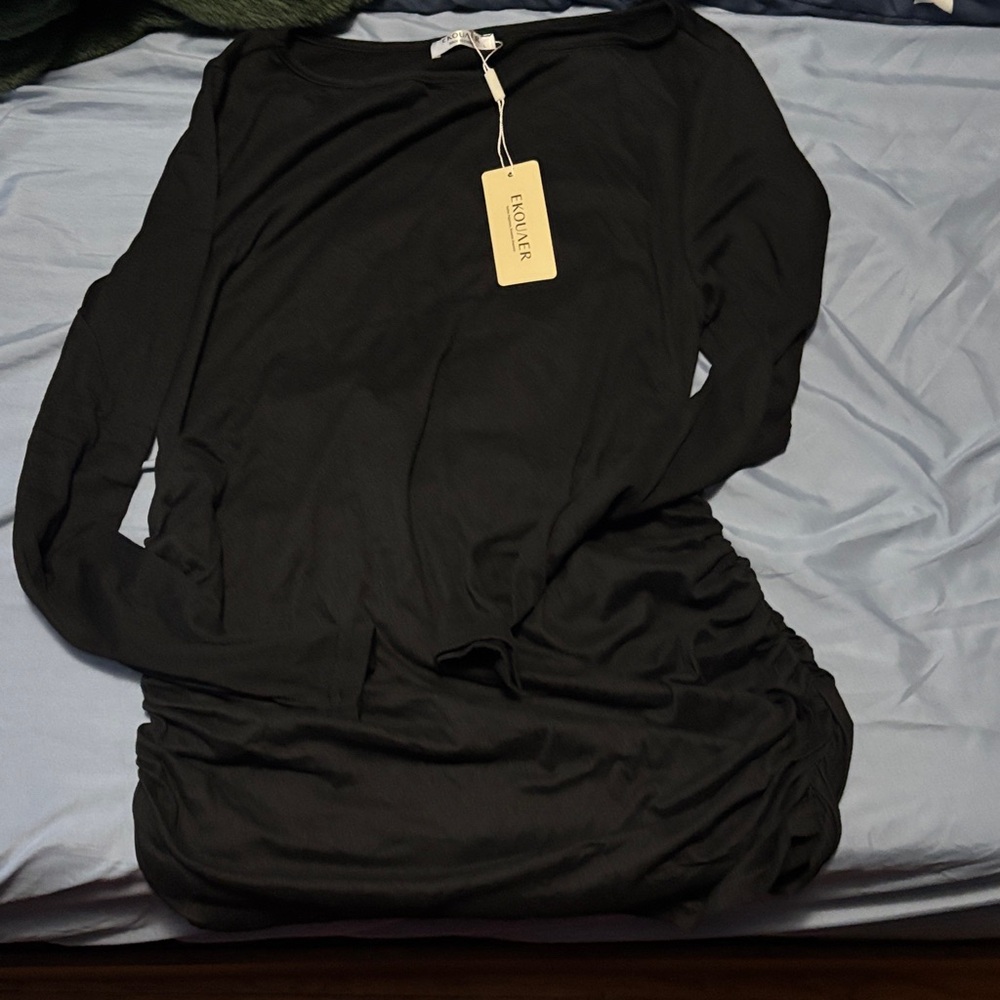 Black Long Sleeve maternity shirt